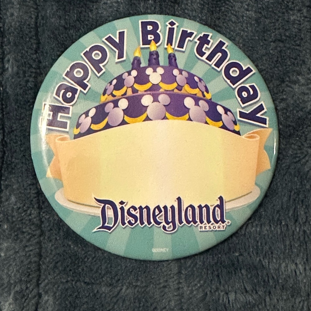 Disneyland Resort Happy Birthday Button